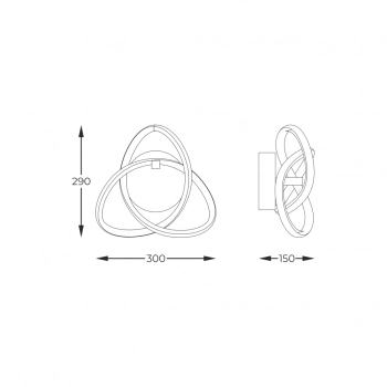 Indigo kinkiet LED 14W 1600lm 3000K 003064-026712 czarny, chrom