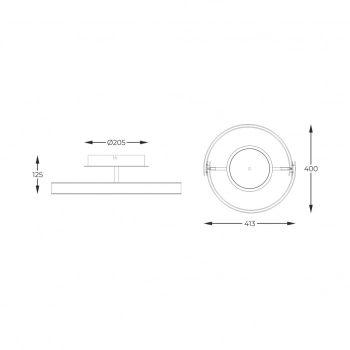 Linos lampa sufitowa LED 24W 2800lm 3000K 003064-026731 czarno, złota