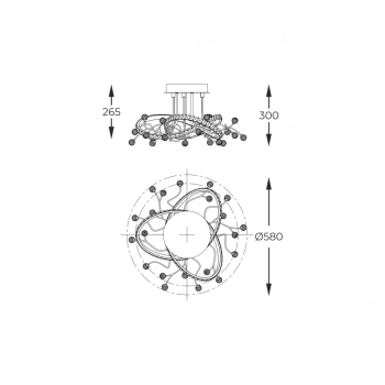 Maia lampa sufitowa LED 25W 2900lm 2700-6000K 003064-028392