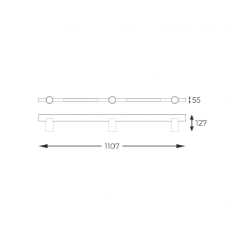 Mannari lampa sufitowa 3xGU10 + LED 14W 800lm 3000K 003064-028257