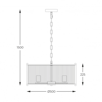 Marmo lampa wisząca 3xE27 003064-026654 chrom