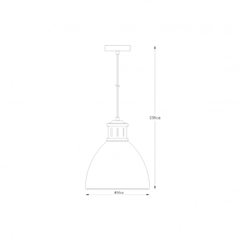 Mensa lampa wisząca 1xE27 003064-026044 biała, chrom