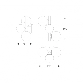 Molecule kinkiet 3xG9 003064-028104