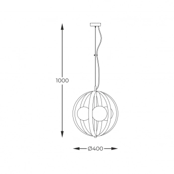 Nela lampa wisząca 3xE14 133867-025793 czarna, złota