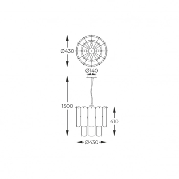 Nira lampa wisząca 8xE14 003064-028379