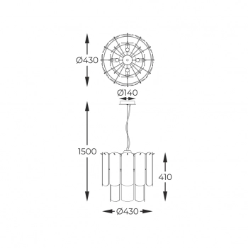 Nira lampa wisząca 8xE14 003064-028380