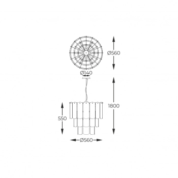 Nira lampa wisząca 14xE14 003064-028381