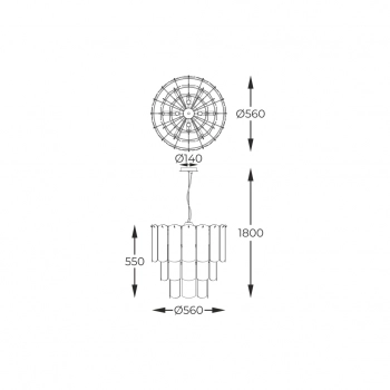 Nira lampa wisząca 14xE14 003064-028382