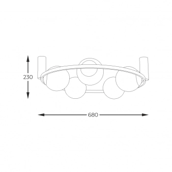 Orbit lampa sufitowa 5xE27 002177-026169 czarna