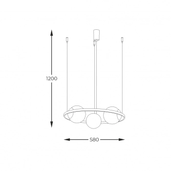 Orbit lampa wisząca 3xE27 002177-026164 czarna