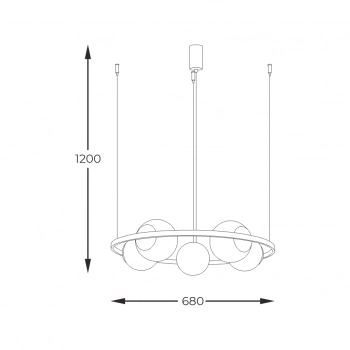 Orbit lampa wisząca 5xE27 002177-026170 czarna