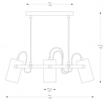 Resi lampa wisząca 3xE27 003064-025611 czarna