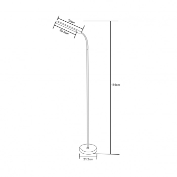 SM-605-BL lampa podłogowa LED 10W 500lm 3000-6000K 003064-030042