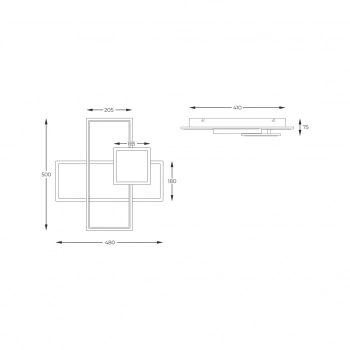 Salo lampa sufitowa LED 46W 5400lm 3000K 003064-026690 czarna, biała