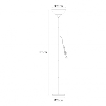 Sarda lampa podłogowa 1xE27 003064-025612 czarna