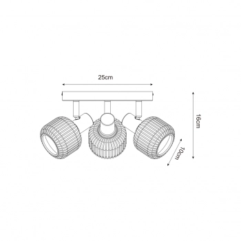 Stem lampa sufitowa 3xE14 003064-027543