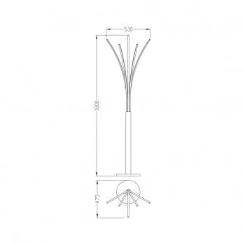 Velden lampa podłogowa LED 21W 2350lm 3000K 003064-026738 czarna, drewno