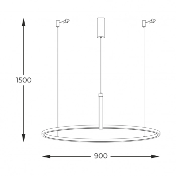 Wood Claud lampa wisząca LED 42W 1750lm 3000K 4000K 6000K 003064-026644 czarna