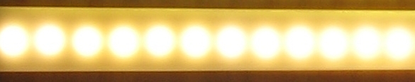 Płytki profil LED widok świecenia