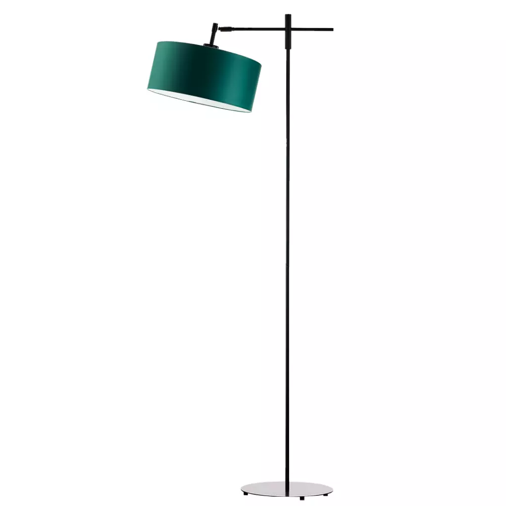 Lampa podłogowa Melton abażur zielony