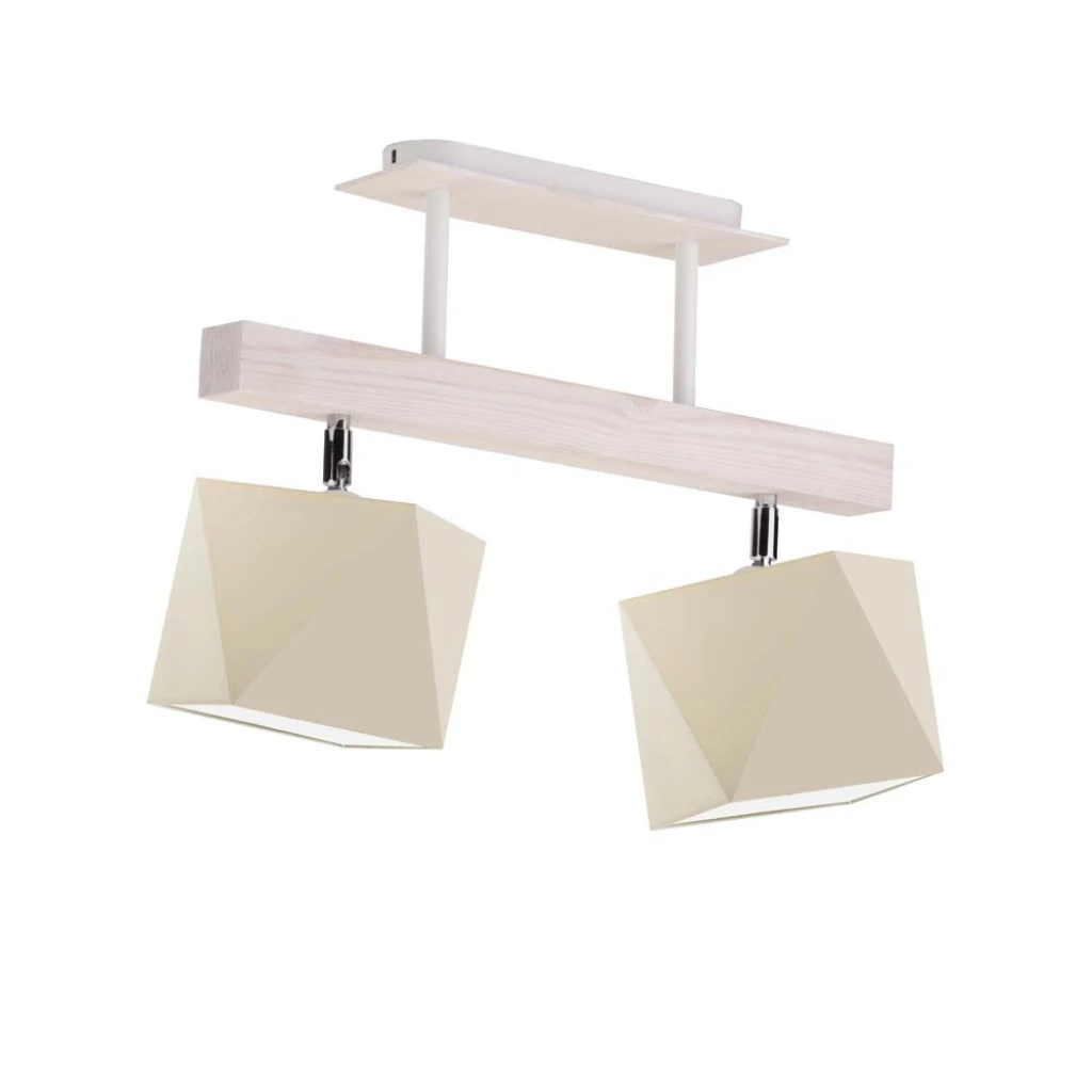 Lampa sufitowa w stylu morskim - Astir 2xE27 biały+ecru