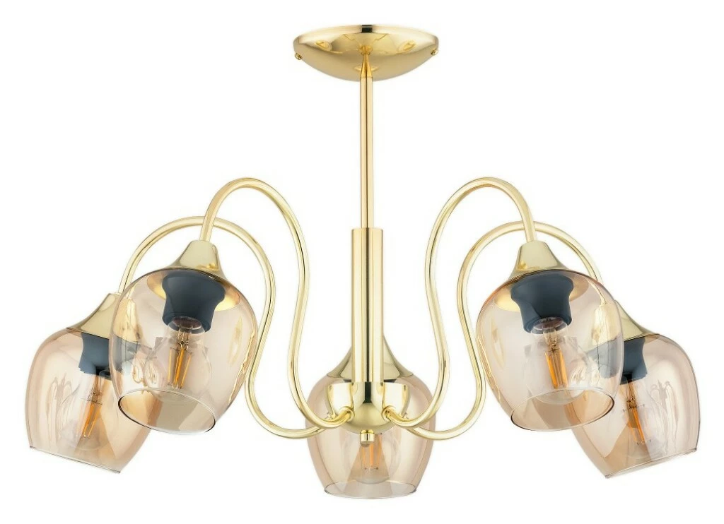 Julietta żyrandol 5xE27 złoty styl biophilic design