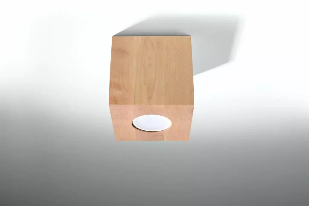 Quad lampa sufitowa 1xGU10 naturalne drewno SL.0493 w stylu biophilic design