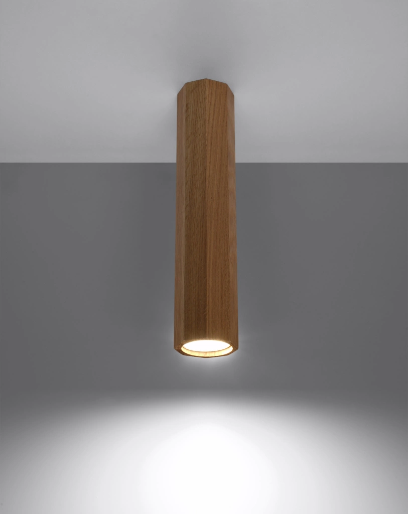 Zeke 30cm lampa sufitowa GU10 dąb SL.1034 w stylu biophilic design