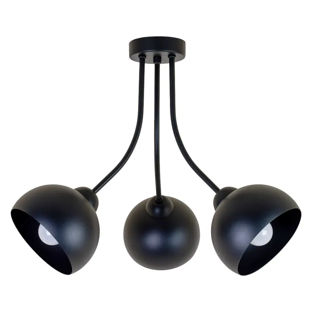 Lampa sufitowa 3xE27 czarna MLP2056 w stylu double drenching