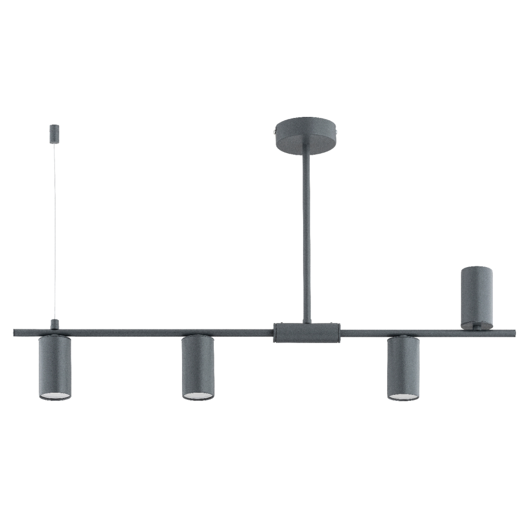 Lampa sufitowa w stylu double drenching Uranos 4xGU10 szara