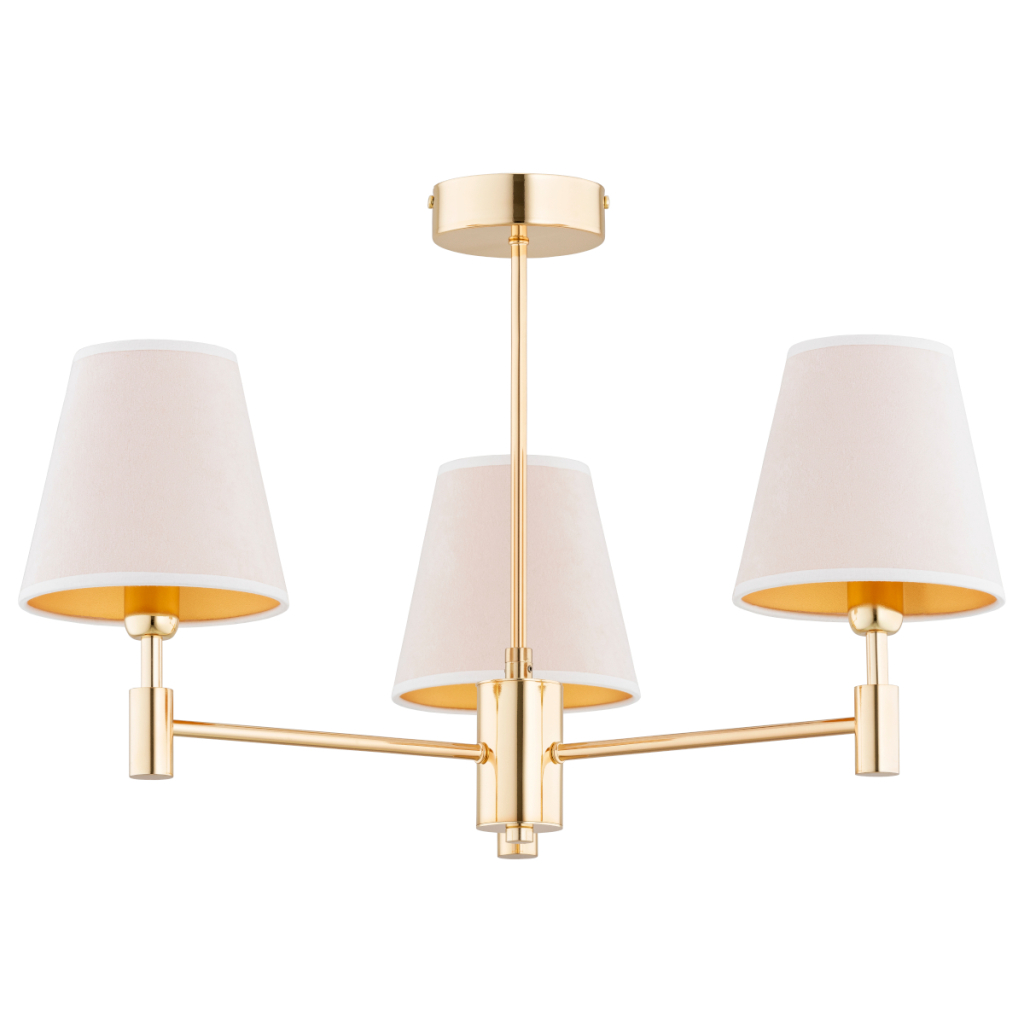 Astrit żyrandol 3xE14 złoty styl japandi