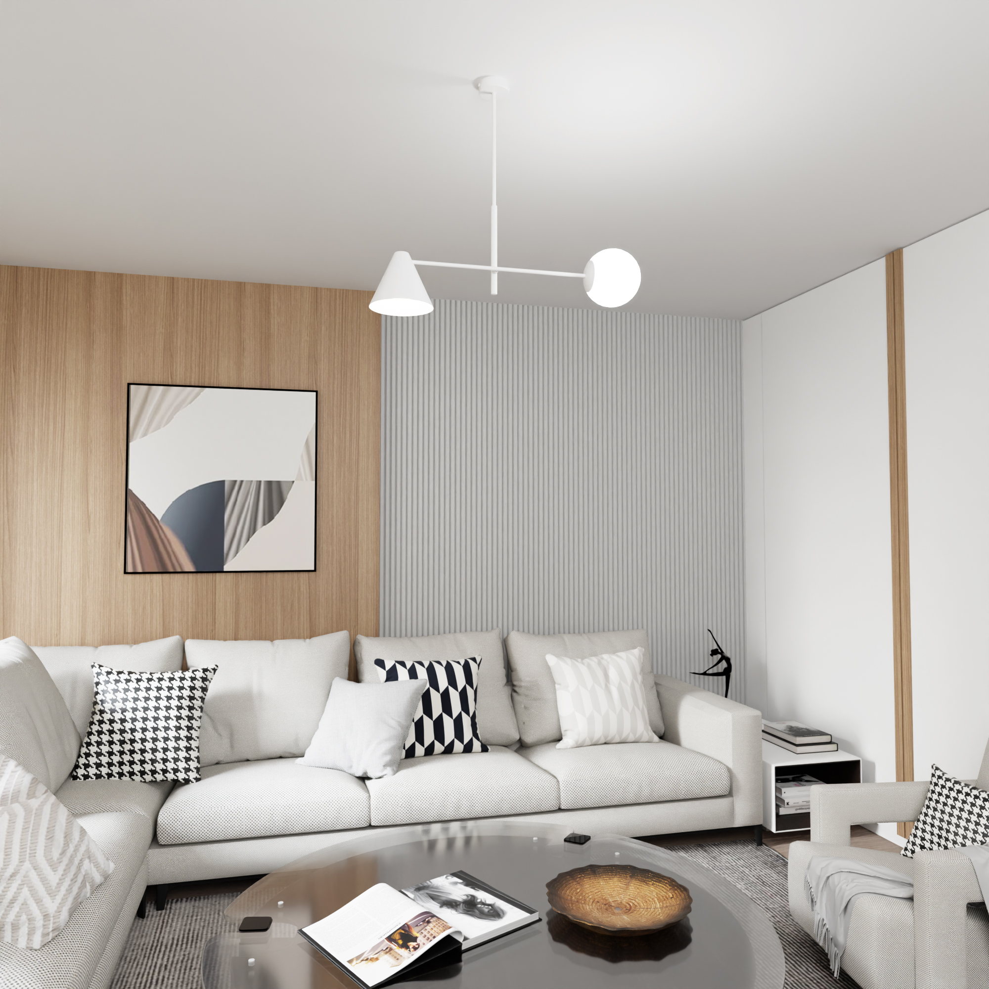  Hermes 2 WH żyrandol 2xE14 1348/2 biały styl morski