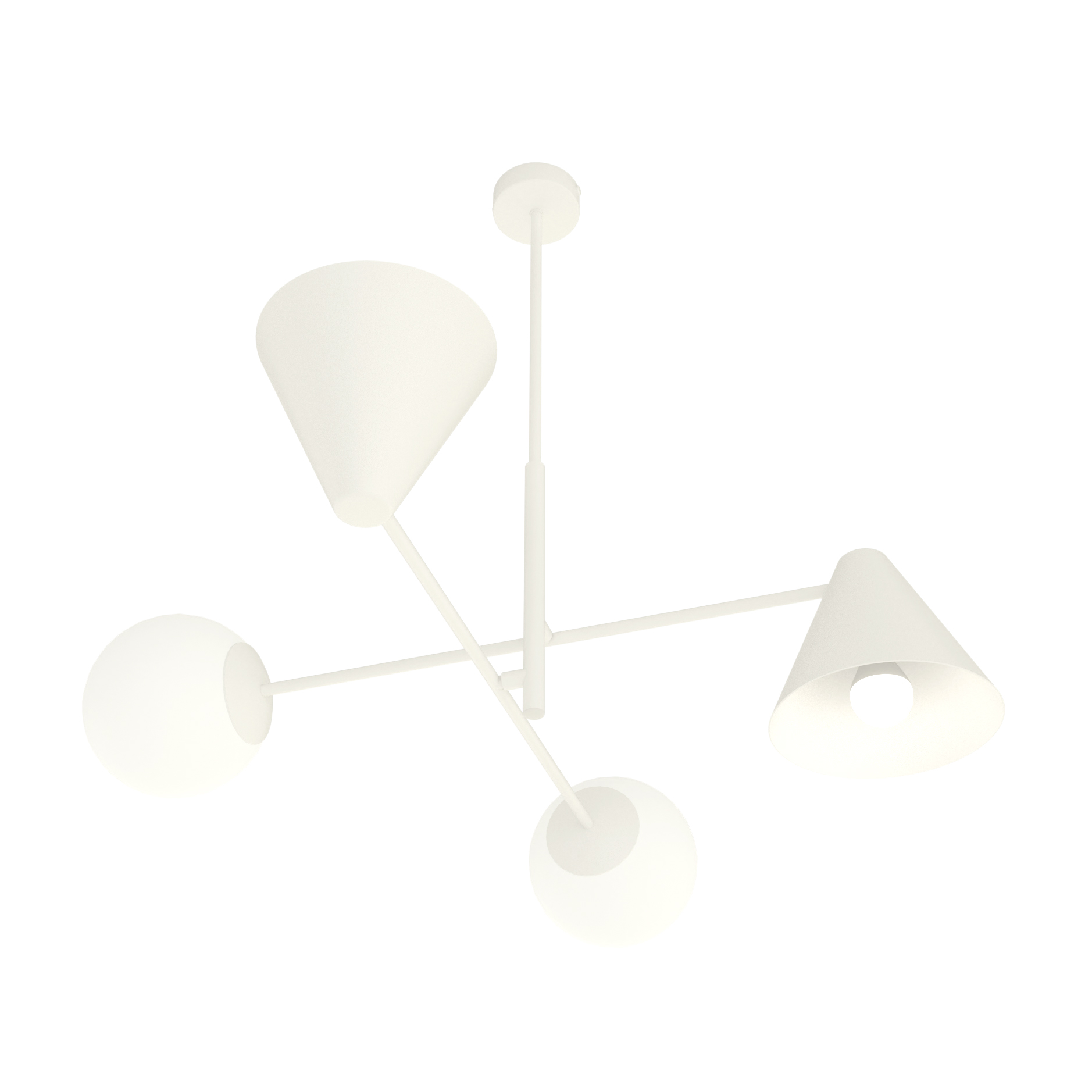 Hermes 4 WH żyrandol 4xE14 1348/4 biały styl morski