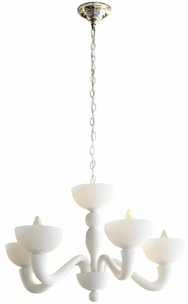 York żyrandol 5x40W E14 biały styl morski