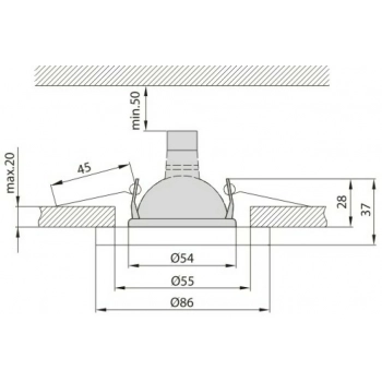 Oprawa L-300 IP44 kolor złoty