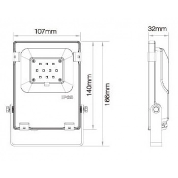 Naświetlacz LED 10W RGB+CCT + pilot FUT088