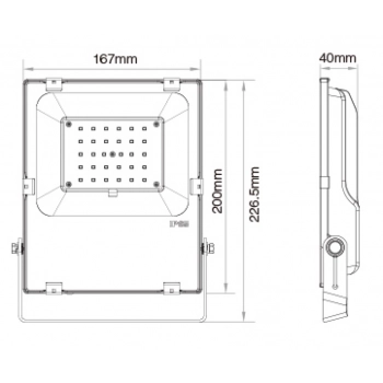 Naświetlacz LED 30W RGB+CCT + pilot FUT088