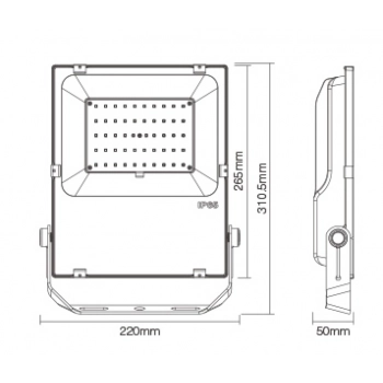 Naświetlacz LED 50W RGB+CCT + pilot FUT088