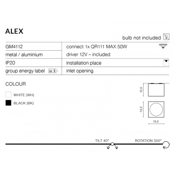 Alex biały GM4112 WH G53 + LED GRATIS