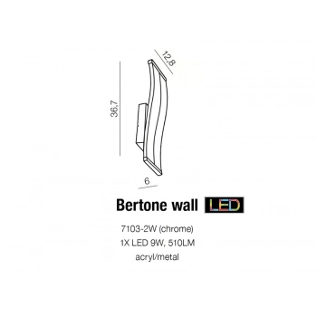 Bertone LED lampa sufitowa 7103-2W