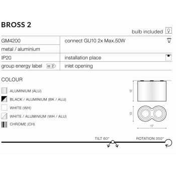 BROSS 2 WHITE GM4200 WH + LED GRATIS