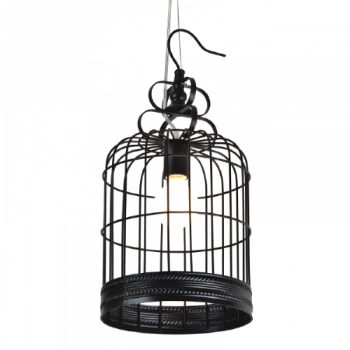 Cage lampa wisząca czarna 1xE27 60W 9501104