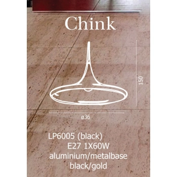 Chink lampa wisząca czarna LP6002 + LED GRATIS
