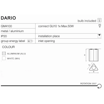 Dario White GM4109 WH + LED GRATIS