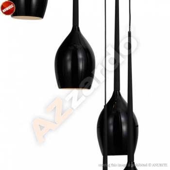 Izza 8 wisząca shiny black MD 1288-8BL + LED GRATIS