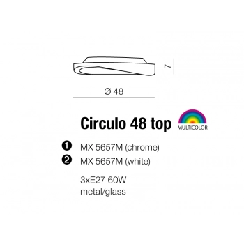 Plafon Circulo 48 chrom MX5657M + LED GRATIS