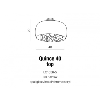 Plafon Quince TOP 40 LC1056-5 + LED GRATIS