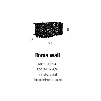Roma kinkiet 4xG4 20W MB2100B-4 + LED GRATIS