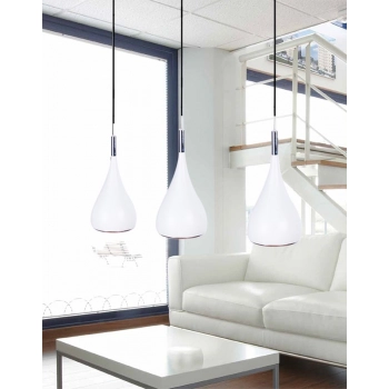 Spell lampa wisząca E27 LP5035-WH biała + LED GRATIS
