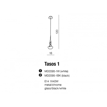 TASOS 1 Black MD2095-1BK + LED GRATIS